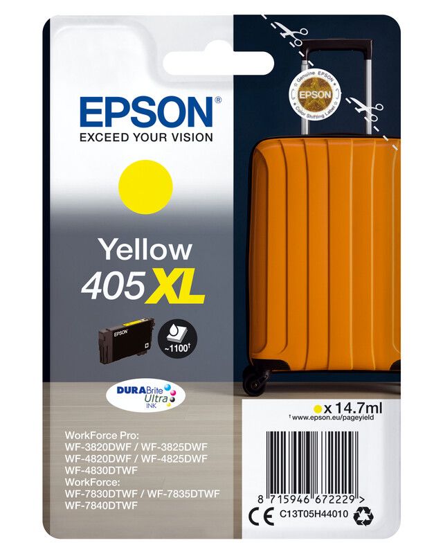 Epson 405XL ink cartridge 1 pc(s) Original High (XL) Yield Yellow - Image 1