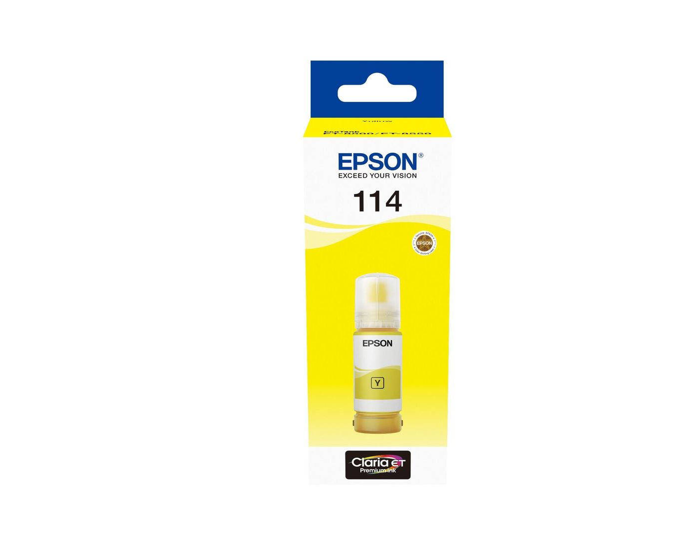 EPSON EcoTank 114 Yellow Ink Bottle, Yellow - Image 1
