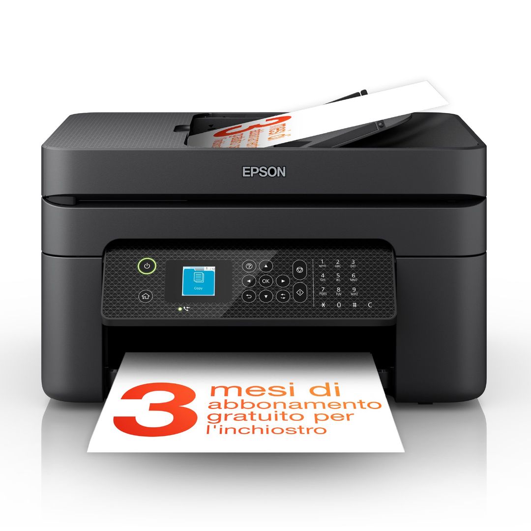 EPSON WorkForce WF-2930DWF All-in-One Wireless Inkjet Printer with Fax, Black - Image 1