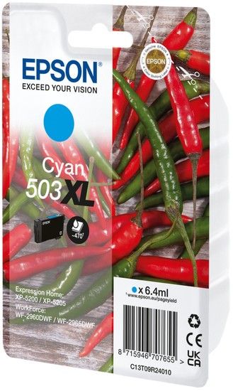 Epson 503XL ink cartridge 1 pc(s) Original High (XL) Yield Cyan