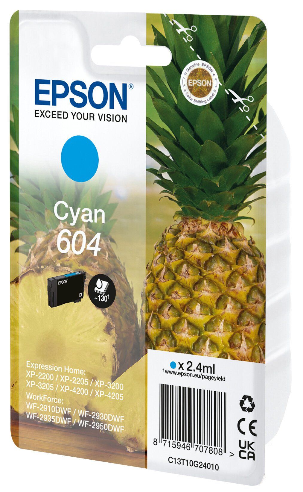 Epson 604 ink cartridge 1 pc(s) Original Standard Yield Cyan - Image 1