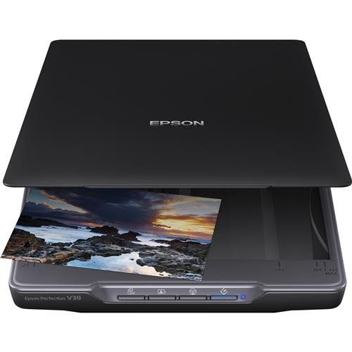 EPSON Perfection V39II Flatbed Scanner, Blue - Image 1