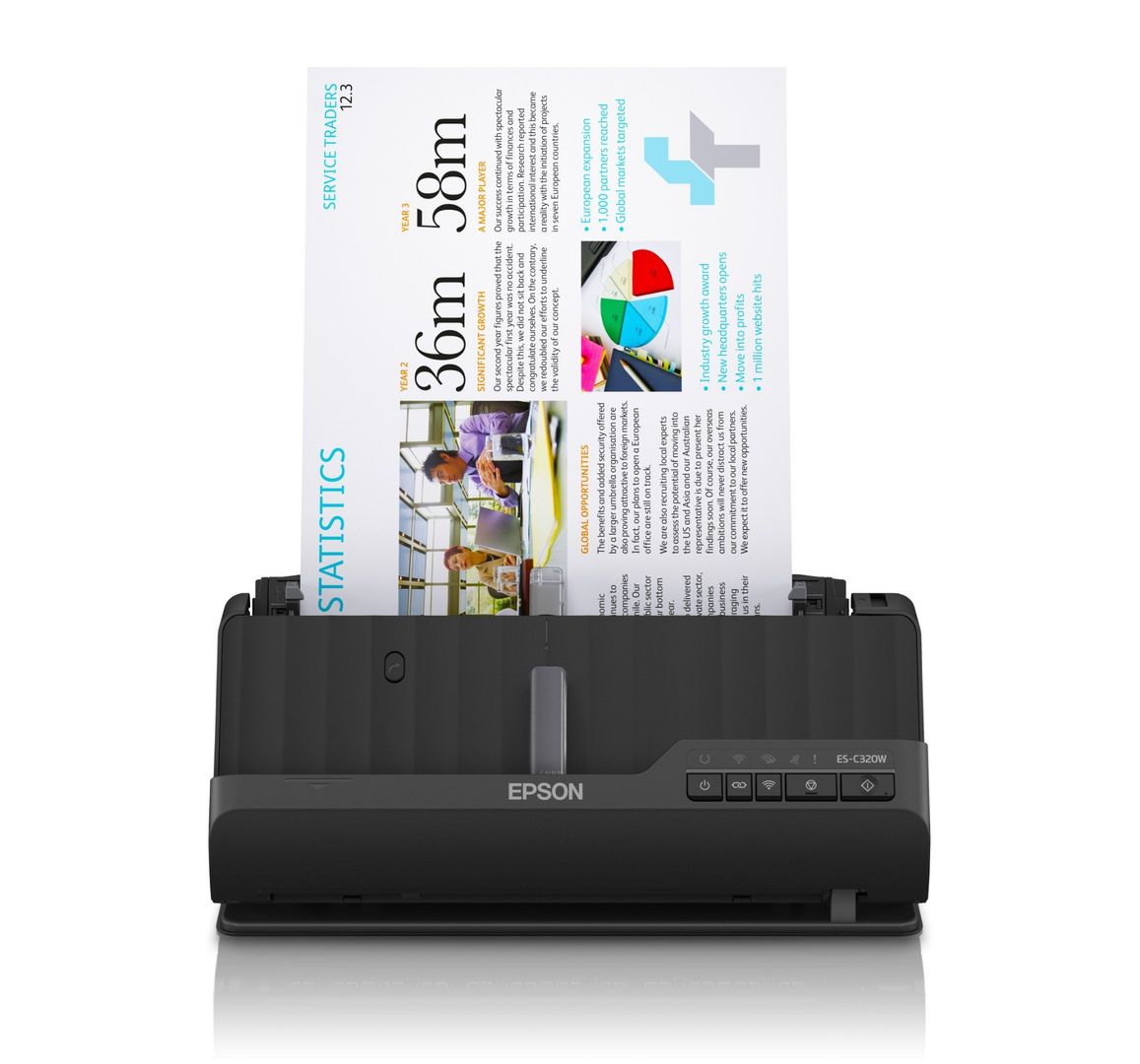 Epson ES-C320W ADF + Sheet-fed scanner 600 x 600 DPI A4 Black - Image 1