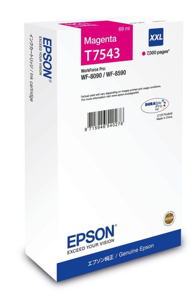Epson C13T75434N/T7543 Ink cartridge magenta. 7K pages ISO/IEC 24711 6