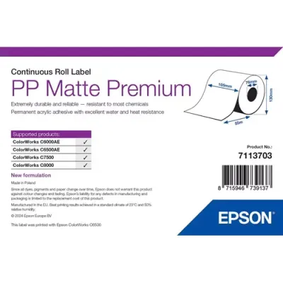 Epson 7113703 printer label White Self-adhesive printer label - Thumbnail 2