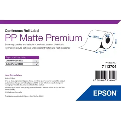Epson 7113704 printer label White Self-adhesive printer label - Thumbnail 2
