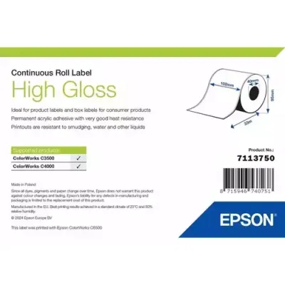 Epson High Gloss Label, Continuous Roll, 102mm x 33m - Thumbnail 3