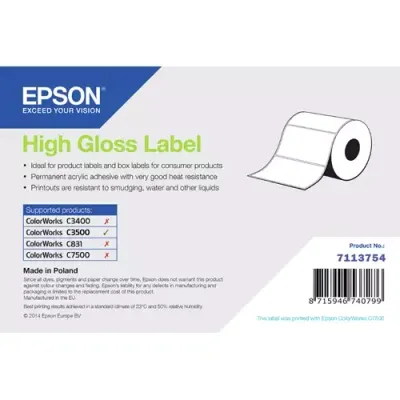 Epson High Gloss Label Die-Cut Roll 102mm x 76mm 415 Labels