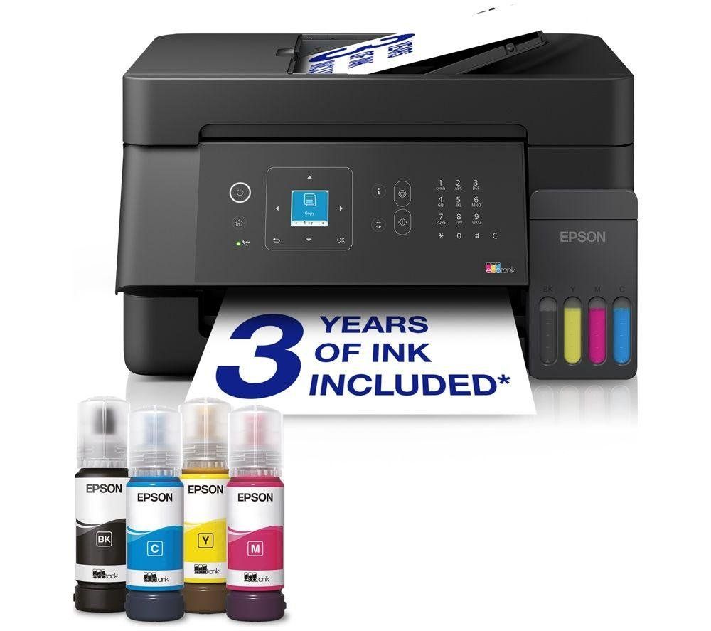 EPSON EcoTank ET-4900 All-in-One Wireless Inkjet Printer, Black - Image 1