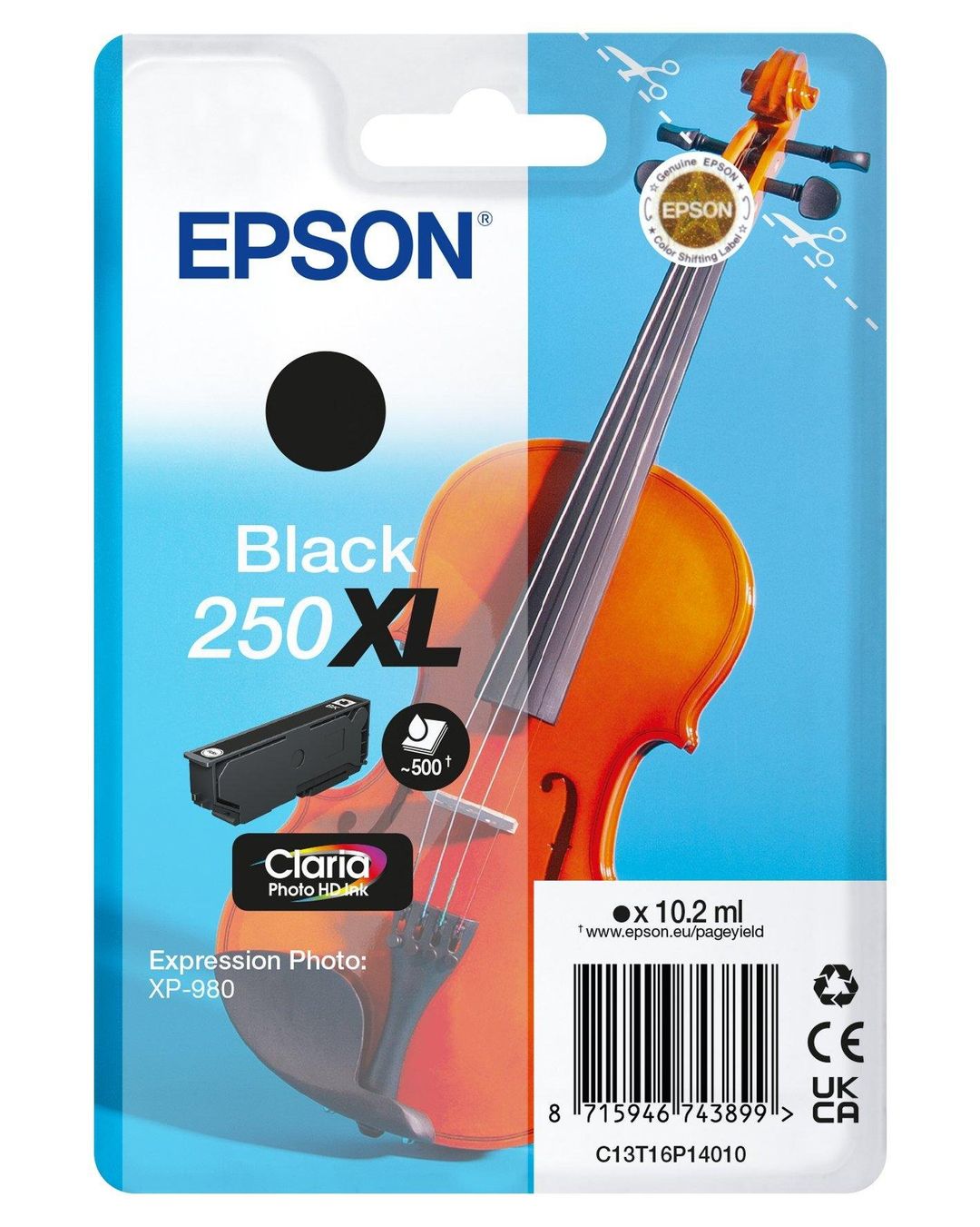 Epson 250XLViolin Claria Photo HD ink cartridge 1 pc(s) Original High (XL) Yield Black - Image 1