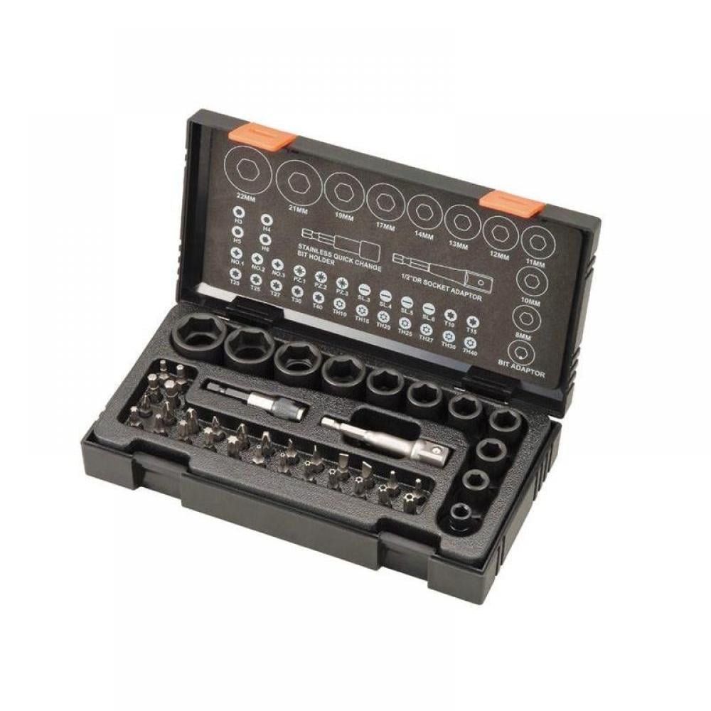 Hikoki 752500 Metric 1/2In Drive Impact Socket & Bit Set 41 Piece - Image 1