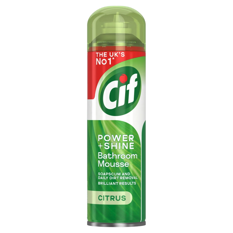 Cif Power and Shine Citrus Bathroom Mousse 500ml - Image 1