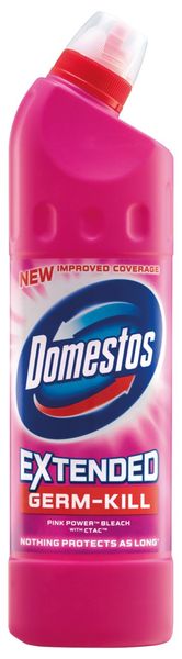 Domestos Thick Bleach Toilet Cleaner, Pink Power, 750ml