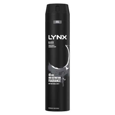 Lynx XXL Aerosol Deodorant Body Spray Black 48H Protection 250ml, 30Pack - 6cm / 12cm - Thumbnail 2