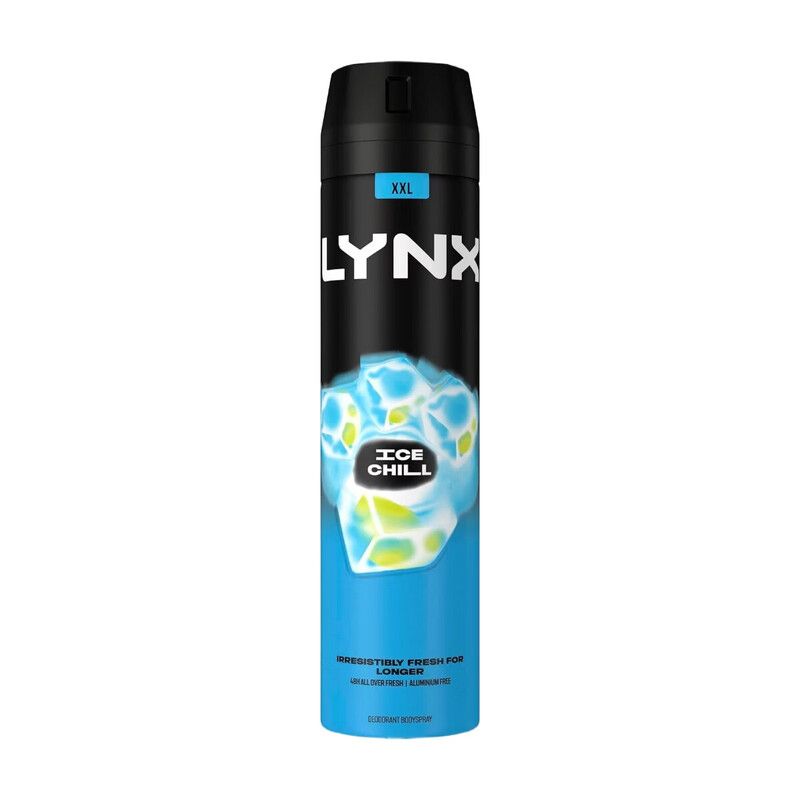Lynx XXL Aerosol Deodorant Body Spray Ice Chill 48H Protection 250ml, 30Pack - 5cm / 20cm - Image 1