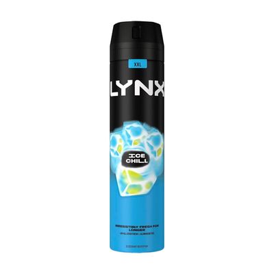 Lynx XXL Aerosol Deodorant Body Spray Ice Chill 48H Protection 250ml, 30Pack - 5cm / 20cm
