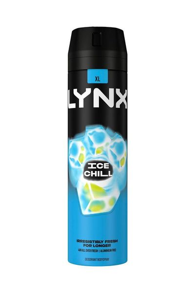 Lynx XL Ice Chill Body Spray Deo 48H Fresh Iced Mint & Lemon Scent 200ml, 36 Pk - 8cm / 11cm