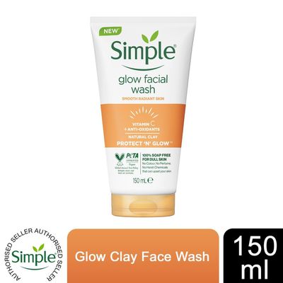 Simple Protect and Glow Express Glow Clay Polish Face Wash, 150ml - Buy 1 / 1 - Thumbnail 2
