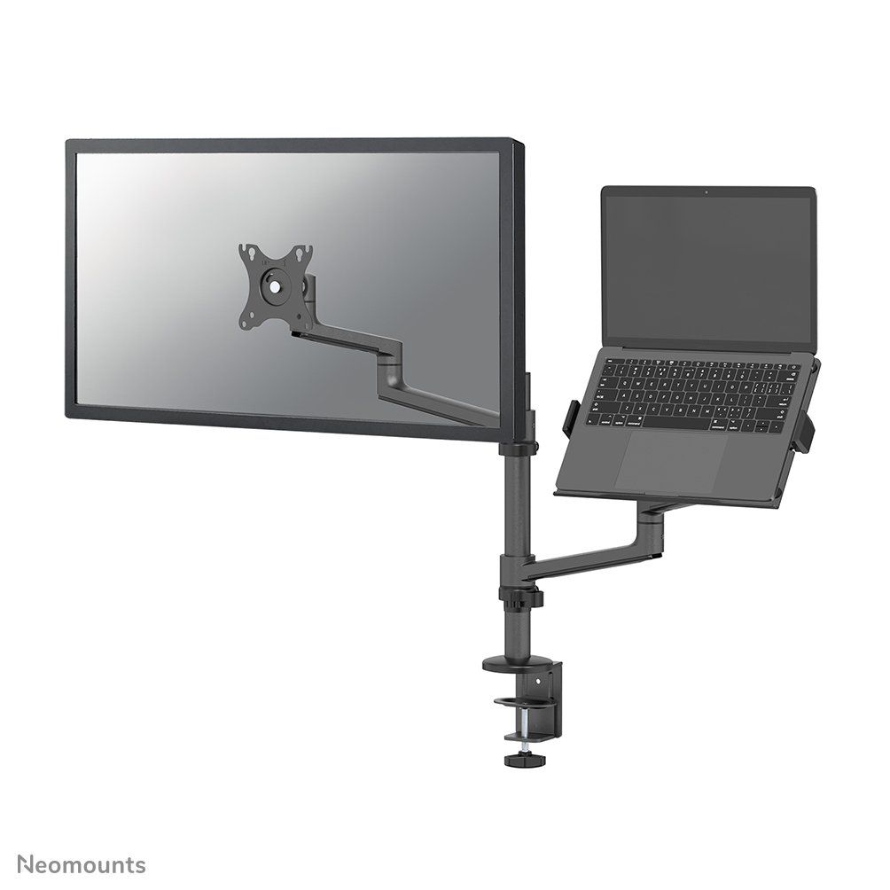 Neomounts DS20-425BL2 Monitor arm with laptop holder 17-27" - space saving - Image 1