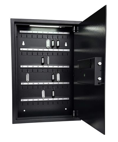 Pavo High Security Smart Steel Key Cabinet 50 Key Capacity Dark Grey DF70401