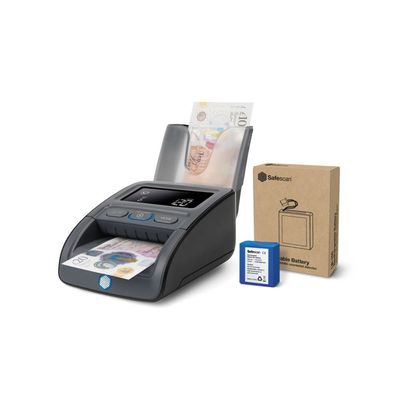 Safescan 155-S Automatic Counterfeit Detector Complete Bundle 155-S Battery Lb105 & Stacker Rs-100 - 112-0736
