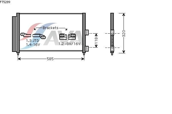 Denso A/c Cond Fiat Idea 1.2 16V *with Dryer* | Dcn09070 | Euro Car Parts - Thumbnail 2