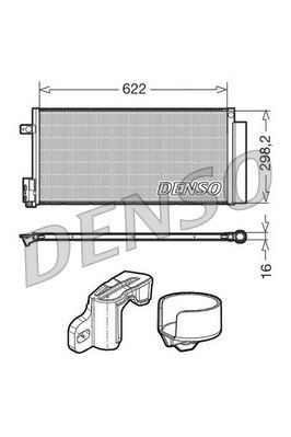 Denso A/c Condenser Fiat Grand Punto 1.3Jtd /1.9Jtd **with Dryer** | Dcn13110 | Euro Car Parts - Thumbnail 2