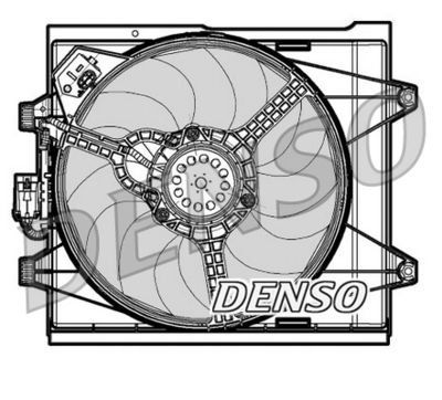 Denso Fan & Cowl Ka / 500 1.2-1.4 08- /500 1.2 1.3 1.4 2008- (With A/c) | Der09048 | Euro Car Parts - Thumbnail 2