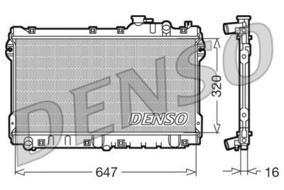 Denso Radiator Mx5/eunos 89- Manual Petrol With / Without A/c | Drm44015 | Euro Car Parts - Thumbnail 2
