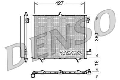 Denso A/c Condenser Citroen C3 1.4/1.6/1.4Hdi C2 09/03 *with Dryer* | Dcn21009 | Euro Car Parts - Thumbnail 2