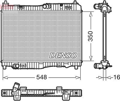 Denso Radiator Fiesta 1.4/1.6 Tdci 09- Manual With & W/out A/c | Drm10006 | Euro Car Parts - Thumbnail 2