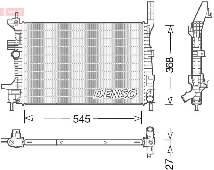 Denso Radiator Focus 1.6 Tdci 11- Manual With & Without A/c | Drm10029 | Euro Car Parts - Image 1