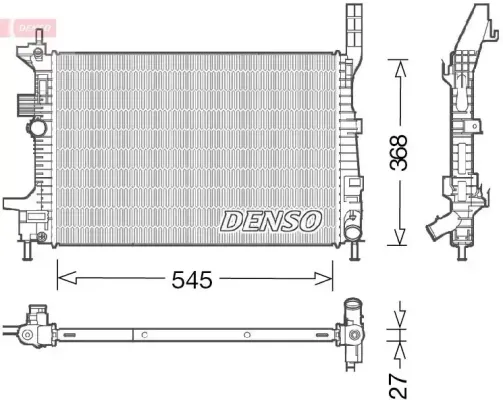 Denso Radiator Focus 1.6 Tdci 11- Manual With & Without A/c | Drm10029 | Euro Car Parts