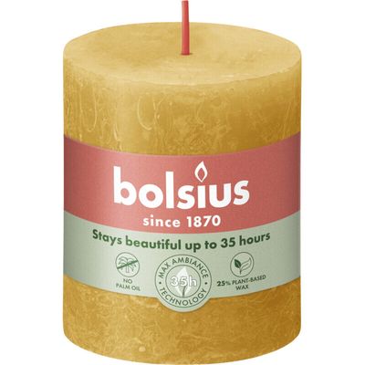 Honeycomb Bolsius Rustic Shine Pillar Candle (80mm x 68mm) - Honeycombe