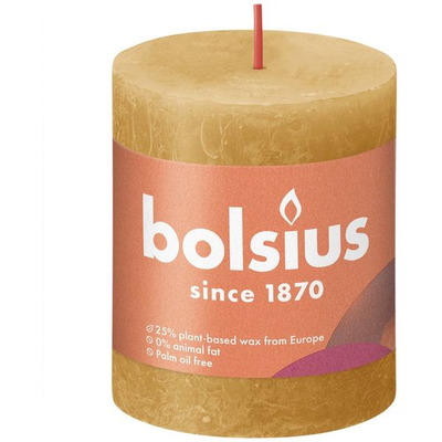 Honeycomb Bolsius Rustic Shine Pillar Candle (80mm x 68mm) - Honeycombe - Thumbnail 2