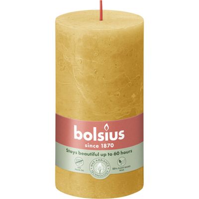 Honeycomb Bolsius Rustic Shine Pillar Candle (130 x 68mm) - Honeycomb