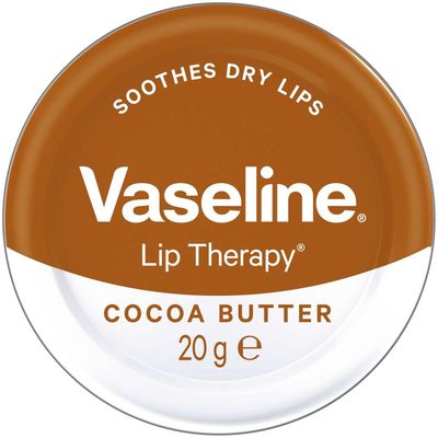 Vaseline Lip Therapy Cocoa Butter Petroleum Jelly Lip Balm 20g - White