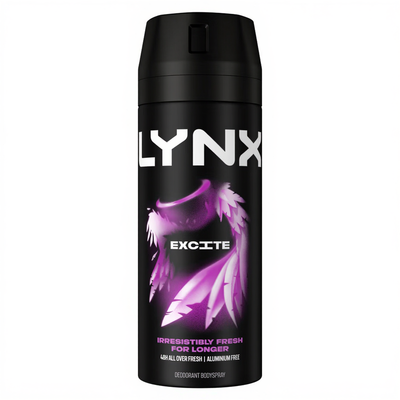 Lynx Excite Body Spray Deodorant 48Hrs High Definition Fragrance 150ml, 30 Pack - 5cm