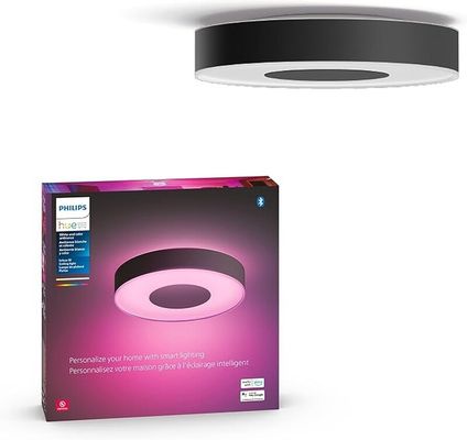 Philips Hue Infuse LED ceiling light, 38.1 cm, black, dimmable.