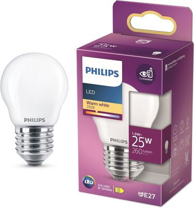 Philips golf ball LED bulb E27 2.2 W 2,700 K opal