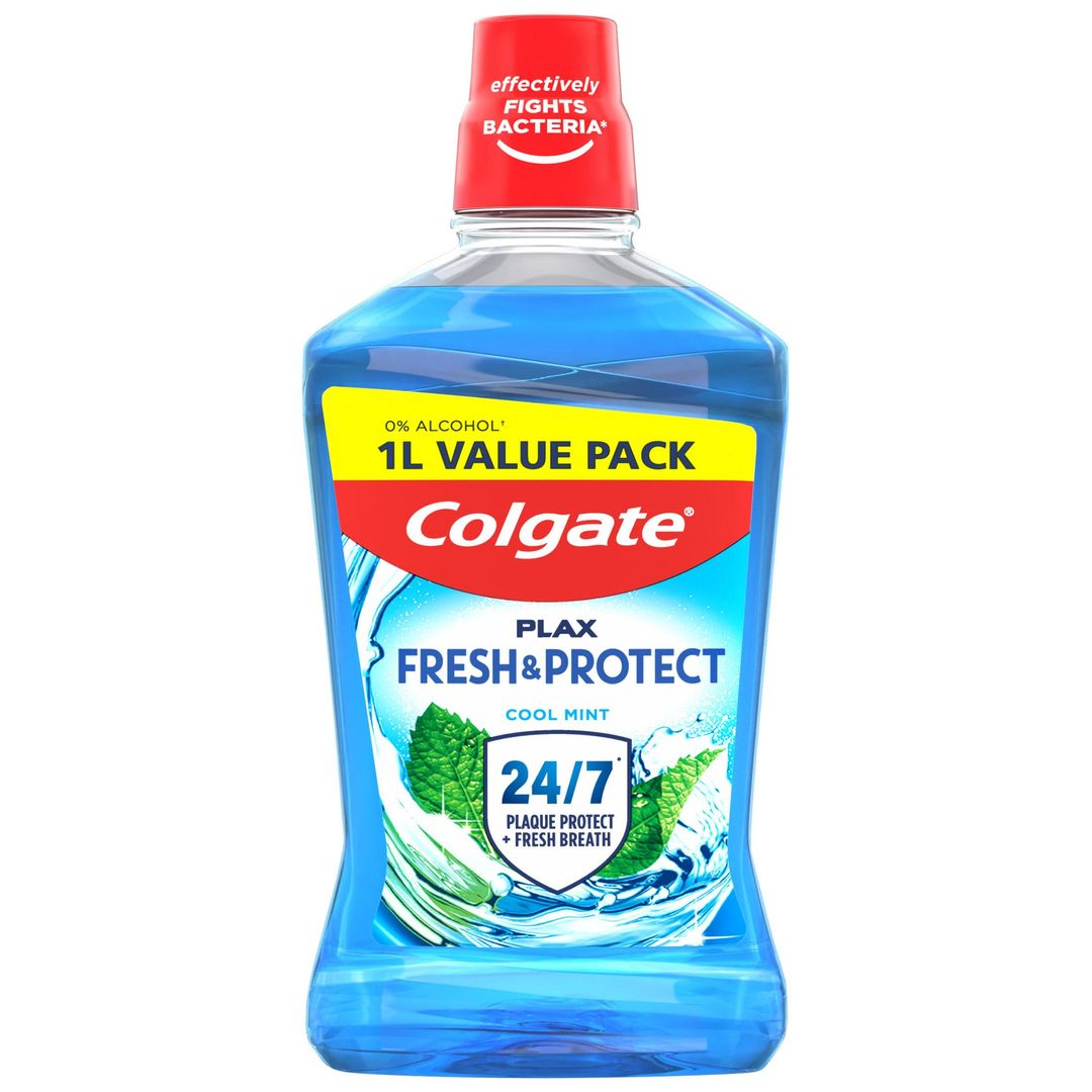 Colgate Plax Cool Mint Mouthwash Alcohol Free 1L - Image 1