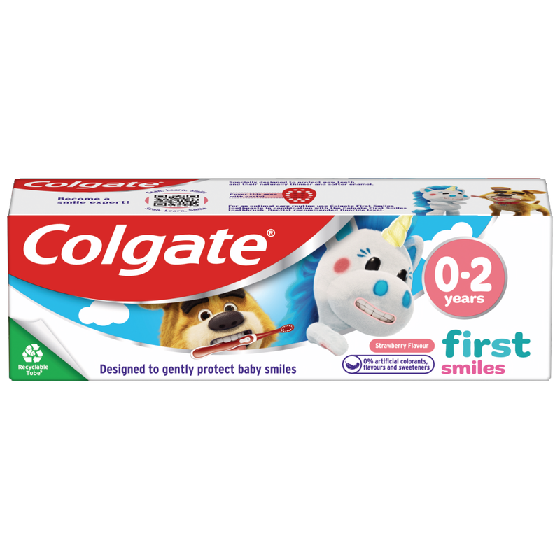 Colgate Kids First Smiles 0-2 years Strawberry Toothpaste 50ml - Image 1