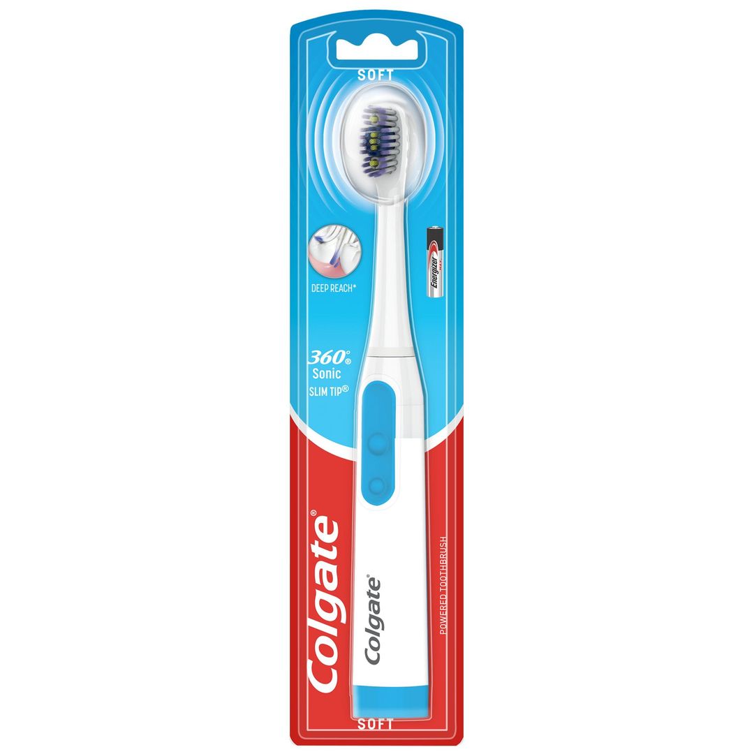 Colgate 360 Sonic Slim Tip Battery Powered Toothbrush - Image 1
