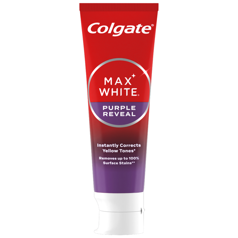 Colgate Max White Purple Reveal Instant Teeth Whitening Toothpaste 75ml - Image 1