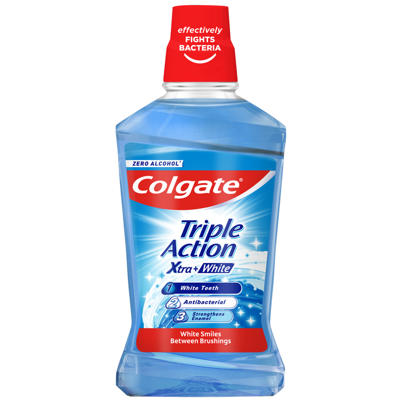 Colgate Triple Action Xtra + White Mouthwash 500ml - Image 1
