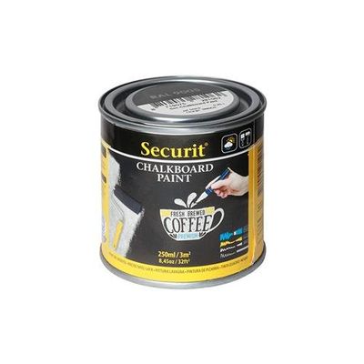 SECURIT Water-based Acrylic Chalk Board Paint 250ml Black - PNT-BL-SM