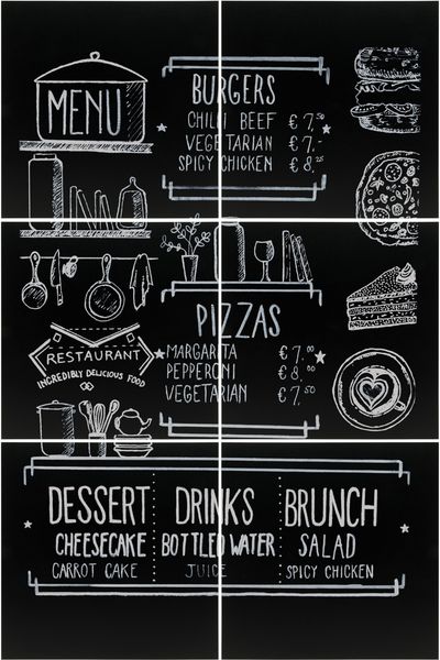Securit FB-XXL chalk board Black Melamine Velcro - Thumbnail 2