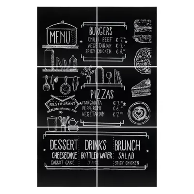 Securit FB-XXL chalk board Black Melamine Velcro
