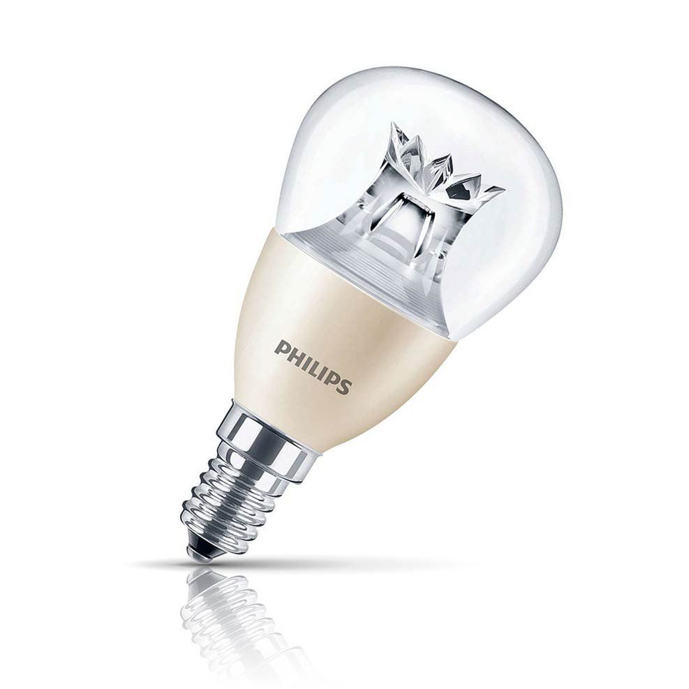Philips LED DimTone Golfball 5.5W E14 Dimmable LEDluster Warm White Clear - Image 1