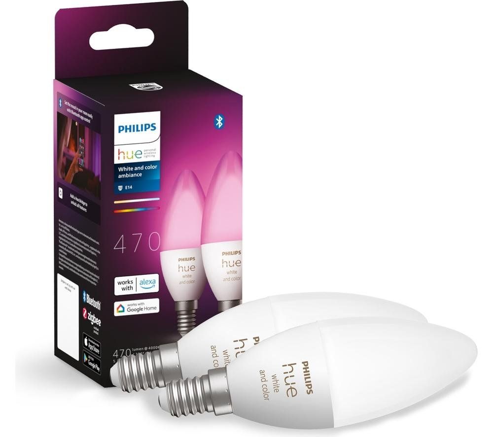 Philips Hue White and colour ambience Candle - E14 smart bulb - (2-pack) - Image 1